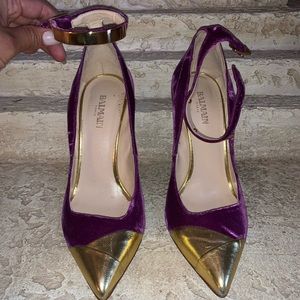 Balmain Purple and Gold Lilea Pump